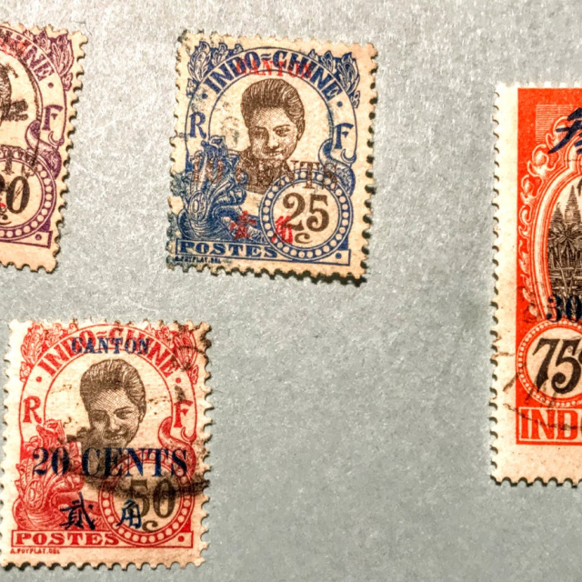 French PO in China Stamps: CAN.5/CHUNG.3/CHUNG.4/Pack.3/YUN.3/YUN.4, Fr.6, Fr.7