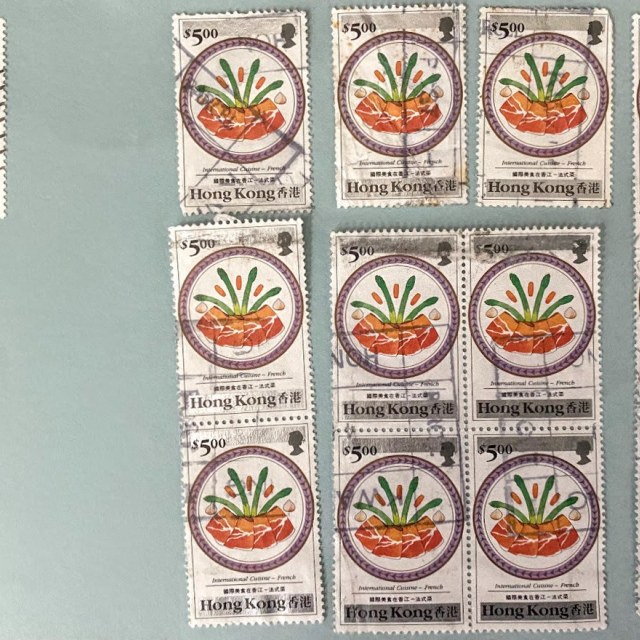 HK A115, 117, 118, 120, 122 International Cuisine, 100 Years of Electricity, Christmas, S/S Stamps Lot